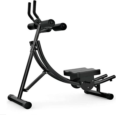 Amazon.com : Fitness AB Machine Core Workout Equipment for Home Gym Strength Training Foldable and Height Adjustable Waist Trainer (Black1) : Sports & Outdoors Ab Machine, Gym Strength Training, Abdominal Crunch, Ab Workout Machines, Ab Trainer, Muscle Abdominal, Exercise Machine, Ab Roller, Chest Muscles