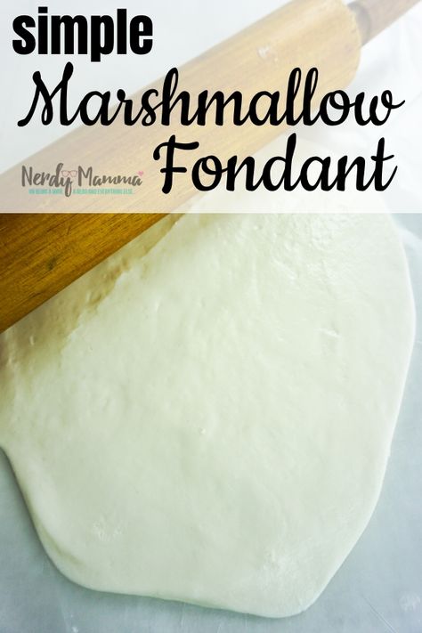 This Simple Marshmallow Fondant Recipe is just about the most amazing and easy way to cover ANY kind of treat or cake. I'm so tickled I figured it out! #marshmallowfondant #fondant #fondantrecipe #cakedecorating #easymarshmallowfondant #nerdymammablog Frosting Fondant, Homemade Fondant, How To Make Marshmallows, Fondant Recipe, Marshmallow Frosting, Cake Decorating For Beginners, Marshmallow Fondant, Cake Decorator, Saran Wrap