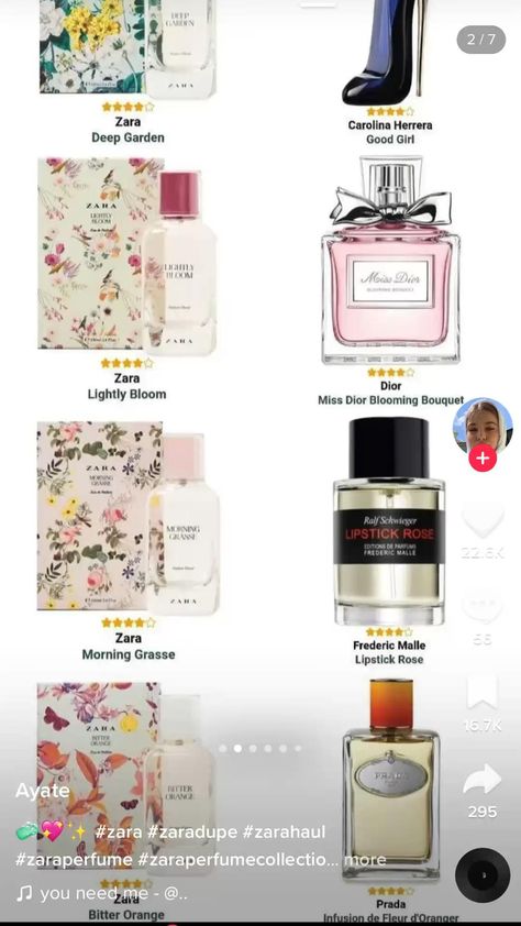 Must Have Perfumes For Women, Best Perfumes For Women Long Lasting, Seductive Perfumes For Women, Zara Parfum, Zara Perfume, Perfume Hacks, Seductive Perfume, Maquillage On Fleek, Miss Dior Blooming Bouquet