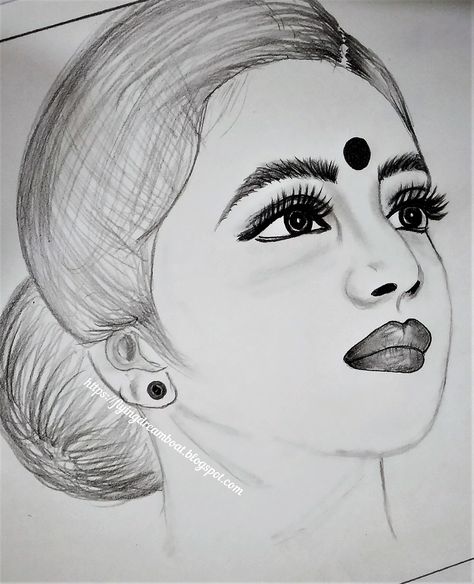 Drawing Indian, Lady Images, Lady Drawing Simple, Ladies Pictures, Sketch Of Girl, Draw A Picture, Lady Art Drawing, Lady Faces Drawing, Face Art Drawing Sketches