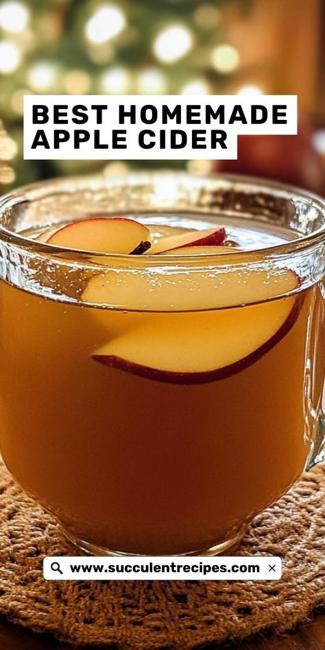 This Easy Homemade Apple Cider will be a hit at your Christmas gatherings! Full of rich, spiced flavors, it’s a warm, comforting beverage that’s perfect for cozy nights and holiday celebrations. Easy Cider Recipes, Recipe For Apple Cider, Best Hot Apple Cider Recipe, Christmas Apple Cider Drink Recipes, How To Make Cider, Holiday Cider Recipes, Best Apple Cider Recipe, Christmas Cider Recipes, Apple Cider Recipe Crockpot