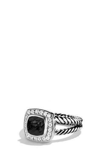 David Yurman 'Albion' Petite Ring with Semiprecious Stone & Diamonds | Nordstrom Yurman Ring, David Yurman Ring, Petite Ring, David Yurman Jewelry, Black Ring, Ring Women, Ring Vintage, David Yurman, Amethyst Ring