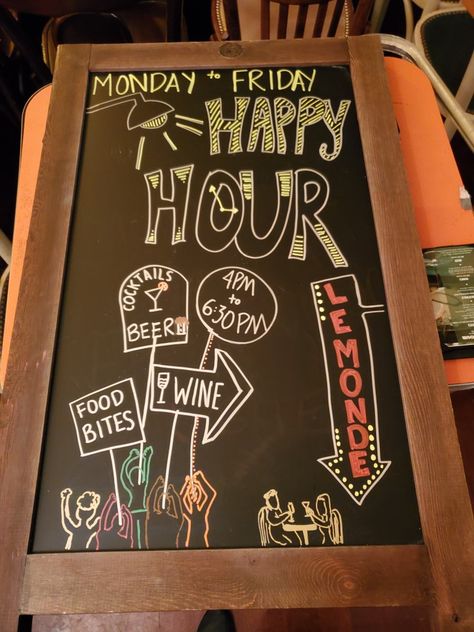 Happy Hour Board Ideas, Bar Chalkboard Ideas Funny, Happy Hour Signs Chalkboard, Restaurant Board Design, Restaurant Board Ideas, Happy Hour Chalkboard Signs, Restaurant Chalkboard Ideas, Restaurant Signs Funny, Bar Chalkboard Ideas