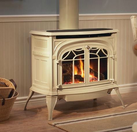 Vermont Castings Gas Stove, Gas Fireplace Stove, Propane Fireplace Indoor, Direct Vent Gas Stove, Vermont Castings, Direct Vent Fireplace, Enclosed Porch, Propane Stove, Cedar Shakes