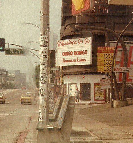 https://flic.kr/p/buvLv6 | Oingo Boingo, Suburban Lawns at the Whisky 1980 | Along time ago! Whiskey A Go Go, Whisky A Go Go, Oingo Boingo, California History, Sunset Strip, Vintage Los Angeles, California Love, City Of Angels, California Dreamin'