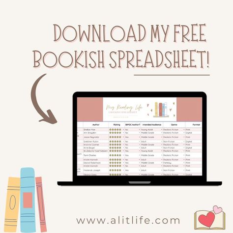 My FREE Bookish Spreadsheet invites you to collect, curate and celebrate your reading life: books, authors, genres, formats and more! And better yet, it INSTANTLY represents your book entries into beautiful charts to help you choose reading goals! Download yours FREE here! Reading Tracker Spreadsheet, Reading Spreadsheet, Digital Reading Log, Reading Log Printable, Google Spreadsheet, Tbr List, Tracker Free, Google Doc, Parenting Tools