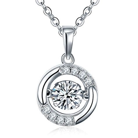 YL Dancing Diamond Sterling Silver Cubic Zirconia Pendant Necklace, 1.4 Cttw 18" * See this great product. Dancing Diamond, Star Necklace Silver, Synthetic Diamond, Jewellery Trends, High End Jewelry, Dance Jewelry, Topaz Pendant, Necklace Pendants, Women Necklace