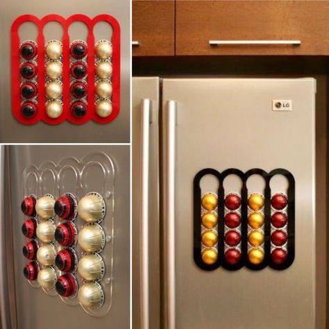 Nepresso Storage, Nespresso Organizer, Nespresso Capsule Holder, Fridge Wall, Coffee Nespresso, Nespresso Coffee Capsules, Coffee Capsule Holder, Pod Storage, Nespresso Recipes