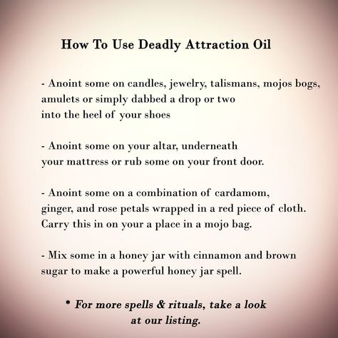 Attraction Oil Recipe, Attraction Oil, Honey Jar Spell, Magick Oil, Pagan Magick, Love Attraction, Hoodoo Spells, The Greatest Love, Soulmate Connection