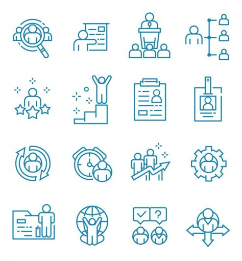 Human Resources Logo, Resources Icon, Professional Icon, Pen Icon, Communication Icon, Organization Chart, Human Resource Development, Business Icons Vector, Human Icon