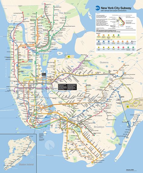 NYC Subway Guide - Understanding the NYC Subway Map Subway Poster, Nyc Subway Map, Nyc Map, Travel Noire, Subway Map, New York Subway, Train Service, Nyc Subway, Across The Universe