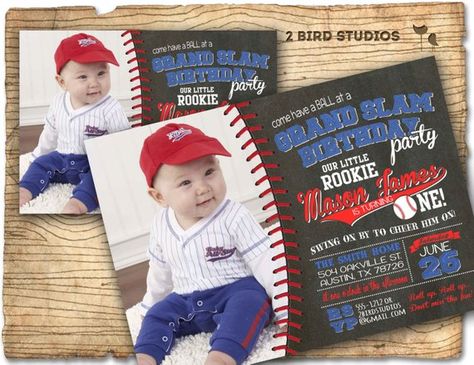 Baseball party invitation- Baseball birthday party invite- Chalkboard invitation baby shower or birt First Birthday Baseball, Baseball Party Invitations, Baseball Party Favors, 1st Birthday Invitations Boy, Baseball Birthday Invitations, Baseball Invitations, Chalkboard Invitation, Baseball Birthday Party, Rookie Of The Year