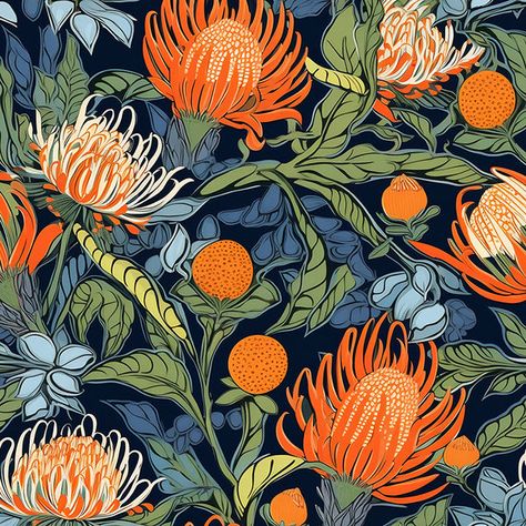 Chroma Atelier Protea Poems Collection Powder Room Wallpaper Bold, Speak Wallpaper, Orange Pattern Wallpaper, Green And Orange Wallpaper, Orange And Blue Wallpaper, Winning Wallpaper, Tattoo Space, Bathroom Details, Pantry Makeover