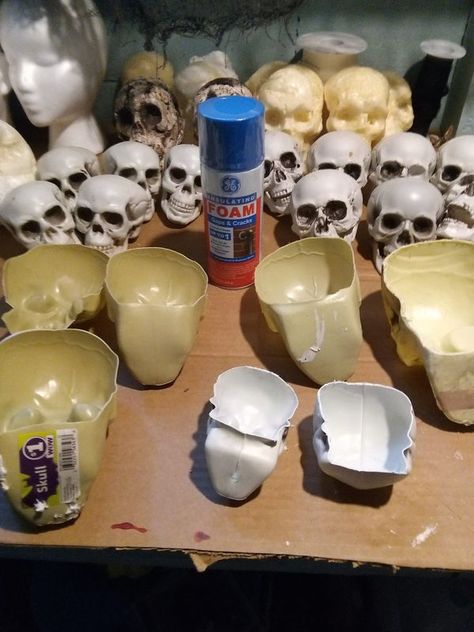 Skull Model, Halloween Graveyard, Halloween 2023, Halloween Yard, Spray Foam, Halloween 2024, Foam Crafts, Graveyard, Zombie