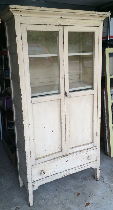 My farmhouse cupboard, the person I bought it from said it was from a farmhouse in San Jose, CA. Farmhouse Cupboards, Cherry China Cabinet, Farmhouse Cupboard, Antique China Cabinet, Distressed Cabinets, Country Decorating Ideas, Primitive Cupboards, Country Cupboard, Duncan Phyfe