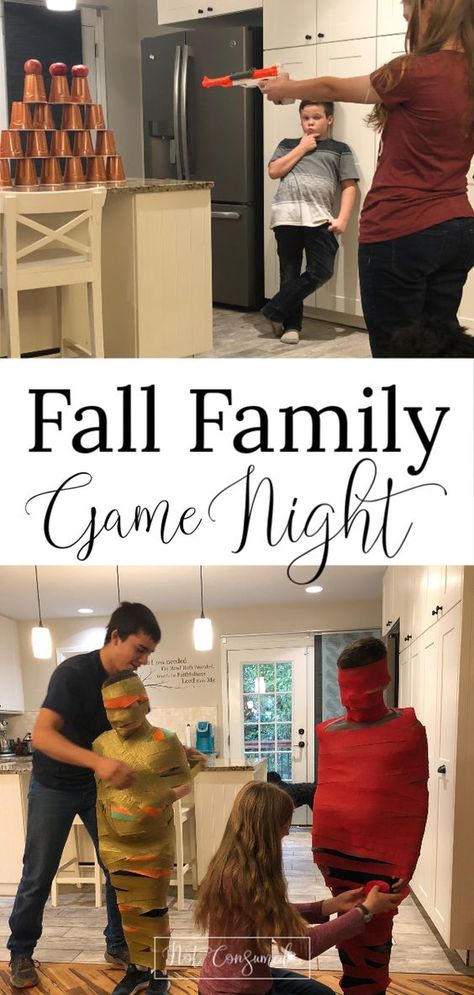 Game Night Ideas Family, Family Fun Night Ideas Kids, Family Games Night, Kids Game Night, Family Night Activities, Princess Party Games, Bridal Party Games, Fall Family Fun, Family Challenge