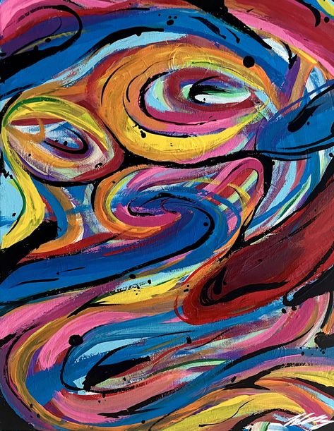 Artsy Aesthetic, Boho Art, Starry Night, Swirl, Abstract Painting, Abstract Art, Color, Art