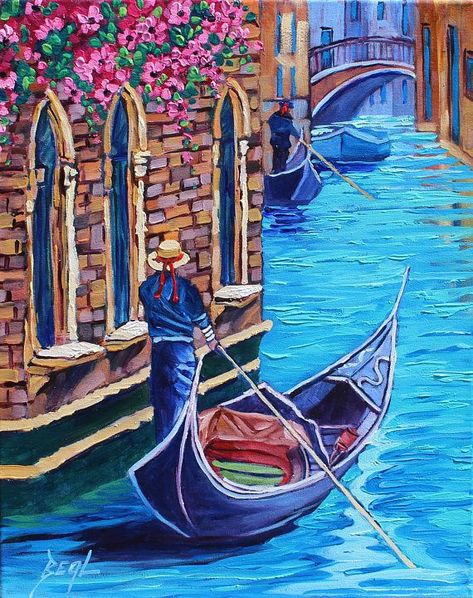 Oil Painting App, Oil Painting Videos, Simple Oil Painting, Oil Painting Tips, Venice Painting, Oil Painting Tutorial, Italy Painting, Oil Painting Techniques, Painting Media