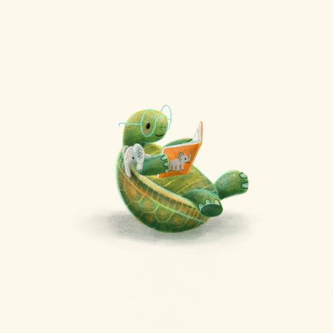 Turtle Drawing, Turtle Art, Cute Turtles, Illustrators On Instagram, Board Books, Freelance Illustrator, Animal Illustration, Tortoise, Digital Painting