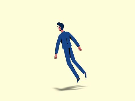 Floating Client by Abderraouf ali kacem on Dribbble Floating Animation, Human Animation, Floating In Space, 2d Animation, Animated Characters, Floating, Darth Vader, Balloons, Character Design