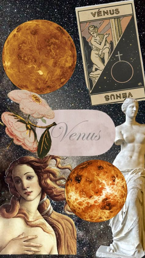 Venus Planet Aesthetic Wallpaper, Venus Astrology Aesthetic, Venus Aesthetic Planet, Venus Planet Art, Venus Planet Wallpaper, Venus Planet Aesthetic, Venus Goddess Aesthetic, Birth Of Venus Aesthetic, Venus Core