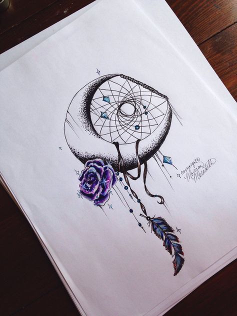 Galaxy Rose Moon Print by MorgansCanvas on Etsy Atrapasueños Tattoo, Tattoo Sonne, Galaxy Rose, Tattoo Moon, Dream Catcher Tattoo, Tattoo Rose, Etsy Ideas, Moon Print, Skin Art