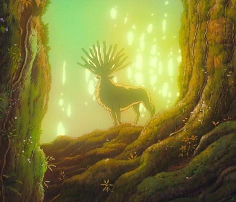 retro and sci-fi art on Instagram: “Forest Spirit 🦌 from Princess Mononoke by Hayao Miyazaki (1997).…” Princess Mononoke Wallpaper, Studio Ghibli Films, Art Studio Ghibli, Personajes Studio Ghibli, Ghibli Artwork, Studio Ghibli Movies, Forest Spirit, Castle In The Sky, Studio Ghibli Art