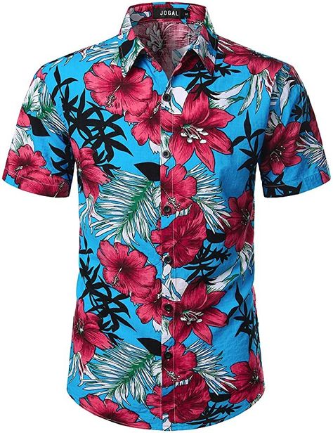 Button-front shirt featuring spread collar and short sleeve,all over printing. Floral Shirts, Fashion Blouses, Flower 3d, Hawaiian Outfit, Shirt Detail, Button Down Shirt Mens, Flower Shirt, Hawaiian Shirts, Beach Shirts