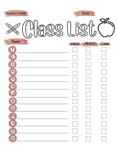 #class_list_ideas, #fun_stuff_to_print_out, #fake_teacher_roleplay, #vocabulary_list_template_free_printable, #fake_teacher_rp_ideas, #teacher_paper_organization, #things_to_print_out, #pretend_teacher, #class_attendance_sheet Class List Ideas, Fake Teacher Rp Ideas, Fake Teacher Roleplay, Stuff To Print Out, Teacher Paper Organization, Things To Print Out, Class Attendance Sheet, Teacher Role Play, Things I Want To Buy List