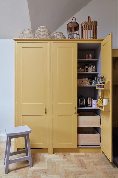 Sarah Brown, Yellow Room, Cottage Kitchens, Victorian Terrace, Brown Interior, Yellow Kitchen, Cottage Kitchen, Kitchen Cupboards, Ground Floor