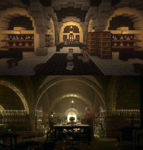 Hogsmeade Minecraft, Minecraft Speakeasy, Minecraft Swamp Base, Ballroom Minecraft, Minecraft Erebor, Minecraft Harry Potter Builds, Harry Potter Minecraft Builds, Potion Room Minecraft, Minecraft Potion House