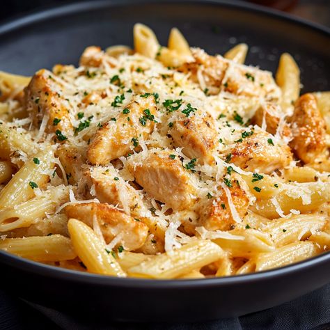 Buffalo Wild Wings Garlic Parmesan Chicken Pasta – Gymonset Wings Garlic Parmesan, Rissoles Recipe, Garlic Parmesan Chicken Pasta, Parmesan Chicken Pasta, Pork Carnitas Recipe, Chicken Parmesan Pasta, Carnitas Recipe, Creamy Garlic Sauce, Buffalo Wild