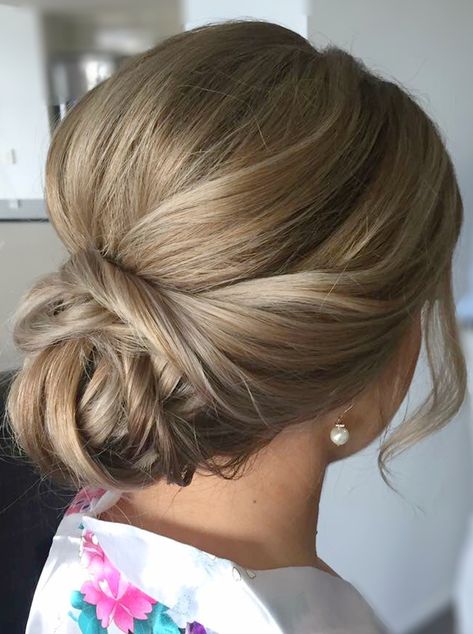 Wedding hair inspiration - Soft updo for Brides by Tracie @ Powder Room Upstyle For Fine Hair, Soft Upstyles Wedding, Upstyles For Fine Hair, Bridal Updo Fine Hair, Soft Upstyles, Bridesmaid Hair Inspo, Soft Updo, Wedding Bun Hairstyles, Bridesmaid Hair Updo