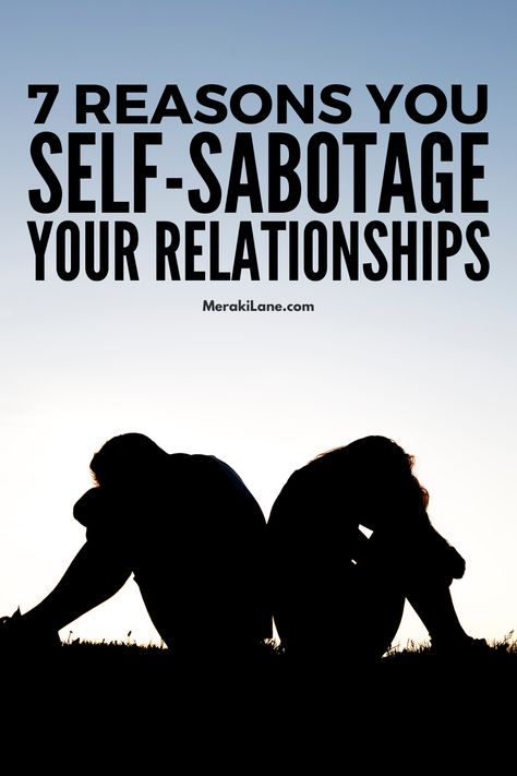 How to Stop Self-Sabotaging Relationships | We often hear about people self-sabotaging their diets and fitness goals, but did you know you can also unintentionally sabotage your relationships as well? In this post, we discuss what it means to self-sabotage, common reasons you engage in this behavior, and how to stop hijacking your relationships. If you struggle to maintain long-term relationships, this post is a great resource to help you become vulnerable and break down barriers. Sabatoge Relationship, How To Stop Self Sabotaging Your Relationship, How To Not Self Sabotage, What Is Self Sabotage, Self Sabotaging In Relationship, Why Do We Self Sabotage, Self Sabotaging Behaviors, How To Stop Self Sabotaging, Self Sabatoge Relationships