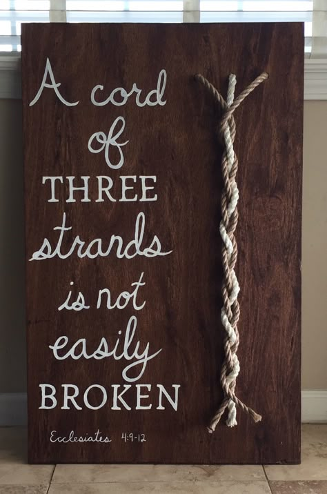 A Cord Of Three Strands Wedding, The Cord Of Three Strands, A Cord Of Three Strands Bible Verse, A Cord Of 3 Strands Is Not Easily Broken, Cord Of 3 Strands, Christ Centered Wedding, Wedding Bible Verses, Cord Of Three Strands, Wedding Bible