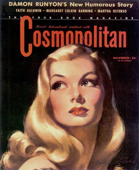 Bradshaw Crandell Old Fashion Magazine, Veronica Lake, Cosmopolitan Magazine, Fashion Magazine Cover, Old Fashion, A Magazine, Cosmopolitan, Magazine Cover, Fashion Magazine