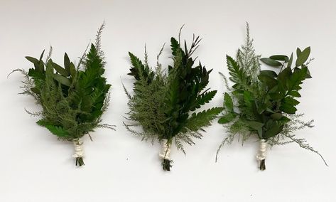 Fern Wedding Decor, Fern Bouquet, Floral Boho Wedding, Green Boutonniere, Fern Wedding, Pagan Wedding, Greenery Bouquet, Enchanted Forest Wedding, Floral Comb