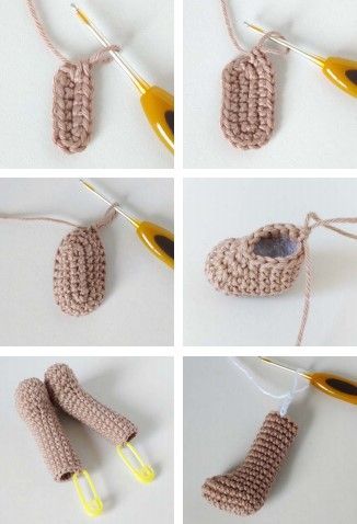 Crochet Doll Feet Free Pattern, Crochet Doll Legs Free Pattern, Crochet Arms Amigurumi, How To Crochet A Doll Body Free Pattern, Crochet For Dolls, Doll Making Patterns Free, Amigurumi Dress Free Pattern, How To Crochet A Doll, Doll Crochet Pattern Free