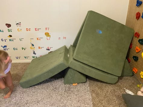 Nugget Comfort Configurations, Nugget Single Build, Nugget In Nursery, 1 Nugget Couch Ideas, Nugget Comfort, Pillowfort Target Kids Rooms Couch Nugget, Kids Couch, Basement Playroom, Toddler Playroom