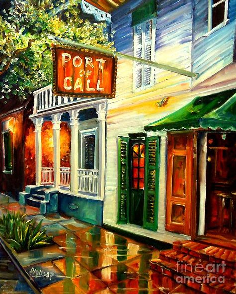 Drinks...Neptune's Monsoon and the Port O Call Swamp Art, Louisiana Swamp, New Orleans Art, New Orleans French Quarter, Street Wall Art, Call Art, French Quarter, Large Canvas Prints, Big Canvas Art