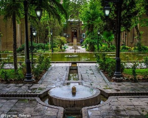 Iranian Garden Design, Arabic Garden Design, Persian Garden Plan, Persian Garden Design, Middle East Garden, Persian Landscape, Arabian Garden, Iranian Garden, Egyptian Garden