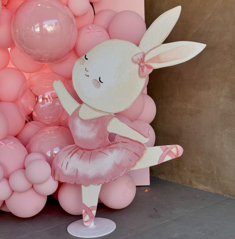 It’s showtime! This pink bunny ballerina balloon design is the perfect centerpiece for your little star’s birthday celebration. . #bunnyballerina #pinkballoons #ballerinaballoons #birthdayparty #balloondecor #partydecor #ballerinalife #birthdaygirl #partyideas #danceparty Ballerina Bunny Birthday Party, Bunny Ballerina, Ballerina Decor, Bunny Birthday Party, Bunny Party, Bunny Birthday, Pink Bunny, Pink Balloons, Balloon Design