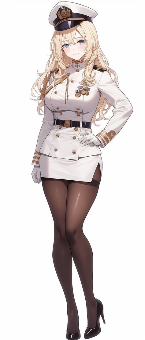 Female Commander, Ww Girl, Anime Uniform, Anime Stories, Female Character Concept, Anime Warrior, Girls Frontline, Military Outfit, Female Character Design