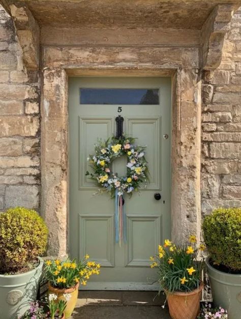 Dark green front door