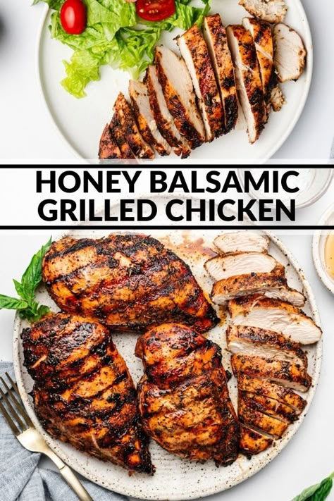 Honey Balsamic Grilled Chicken - The Whole Cook Grilled Balsamic Chicken, Balsamic Chicken Marinades, Balsamic Chicken Recipes, Grilled Chicken Recipes Easy, Balsamic Marinade, Balsamic Vinegar Chicken, Grilled Chicken Recipe, Easy Marinades, Balsamic Recipe