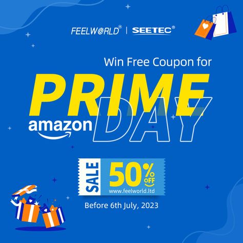 Amazon Prime Day is coming soon! Are you ready to order your dream setup? Tell us the model you want to buy and why you choose it in the comments, we will randomly select 6 people to give them a 50% off discount for their favorite FEELWORLD product in www.feelworld.ltd. How to enter: https://www.instagram.com/p/CuI2C5jLNiM/ Amazon Prime Day is coming on 11th - 12th, July, 2023 with crazy discount, stay stuned! #feelworld #feelworldmonitor #camerasetup #cameragear #fieldmonitor #cameramonitor Dream Setup, 12th July, Amazon Prime Day, Free Coupons, Prime Day, Amazon Prime, You Choose, Your Dream, Coming Soon