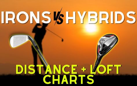 Irons vs Hybrids: Distance Charts, Loft + Differences 1 Golf Club Distance Chart For Women, Golf Club Distance Chart, Iron Club, Best Golf Clubs, Golf Wedges, Golf Irons, Club Face, Best Club, Long Shot