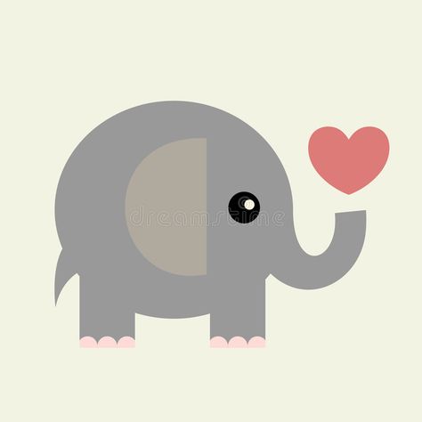 Download Vector Valentine Card(elephant) Stock Vector - Illustration: 8228079 Elephant Valentine, Valentine Vector, Elephant Cute, Biggest Elephant, Heart Illustration, Card Drawing, Valentine Card, Valentines Cards, Stock Images Free