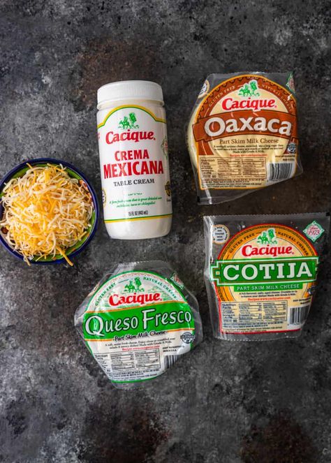 Mexican Cheese Dip Recipes, Queso Fresco Recipe, Mexican Queso, Stuffed Chili Relleno Recipe, Mexican White Cheese, Different Types Of Cheese, Cheese Dip Mexican, Queso Fresco Cheese, Spanish Cheese