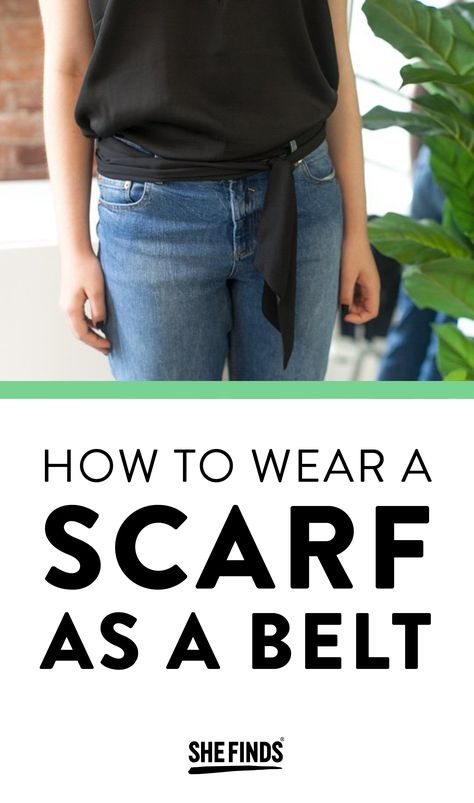 How To Wear Belts, Ways To Tie Scarves, Wear A Scarf, Ways To Wear A Scarf, How To Wear A Scarf, Tie Scarf, Scarf Belt, Belt Style, Dress Out